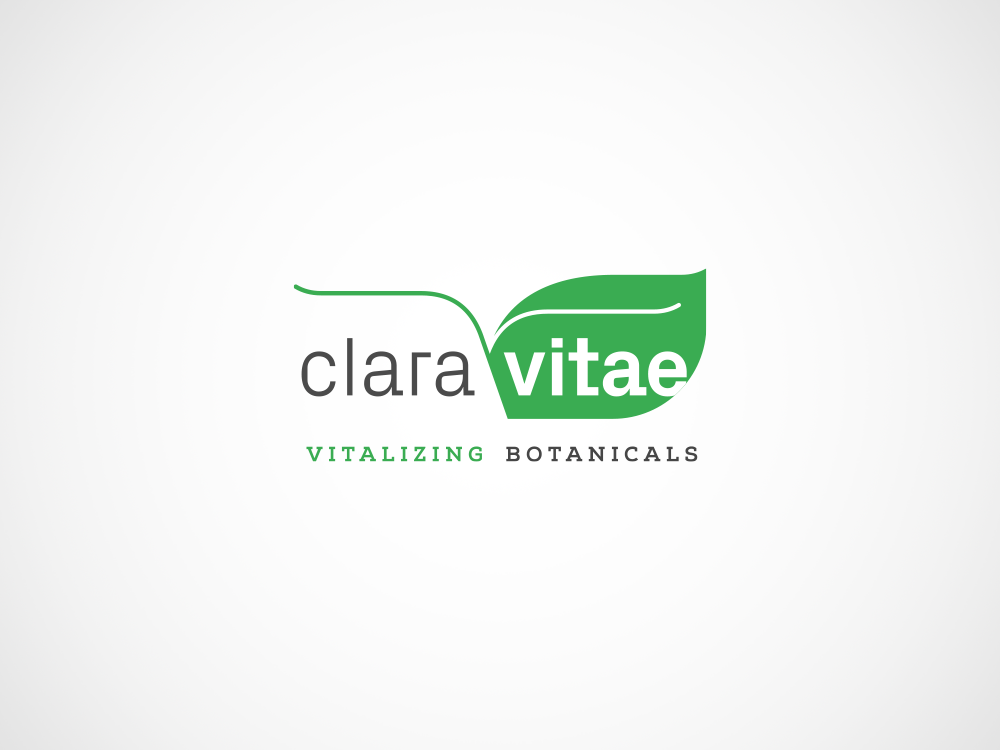 Clara Vitae logo for a line of natural skin care products