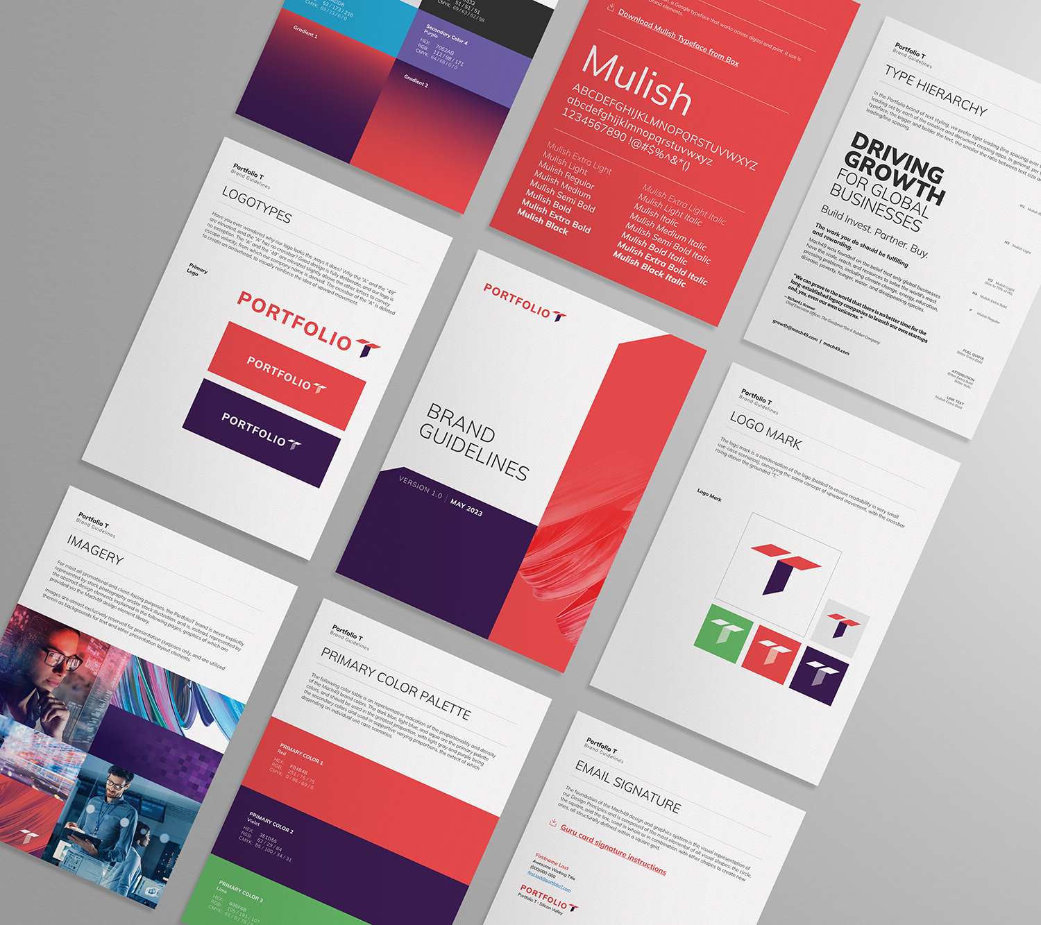 PortfolioT Brand Guidelines Presentation Layuot and Design